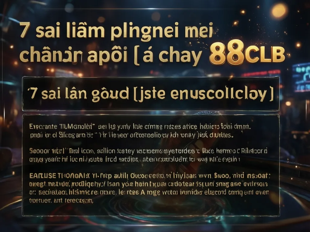 Sai lầm người mới